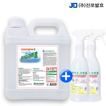 진로발효 바이오크린콜 4.2L 살균소독제 주방기구 알콜 발효주정 에탄올 75% 뿌리는