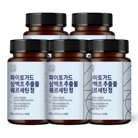 파이토 가드 삼백초추출물 퀘르세틴 효능 60정, 5개