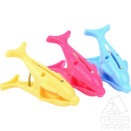 [MEGAPARA협력사]12P 돌고래 빨래집게 세탁기집게 신발집게