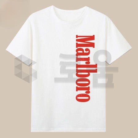 [해외]건즈앤로지스 액슬로즈 Marlboro 프린트 반소매 티셔츠 남녀공용 봄 여름 반팔티