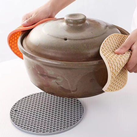 [두두랑/두두랑]실리콘 원형 냄비 받침대 주방 냄비받침/냄비받침매트/찌개냄비받침/뜨거운냄비받침/라면냄비받침대/찌개받침대/뚝배기받침대/뜨거운물건깔개/캠핑냄비받침대/냄비깔개/논슬립냄비받침대