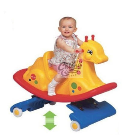 칠성마켓 2in1 스프링기린 말타기게임 캐릭터붕붕카