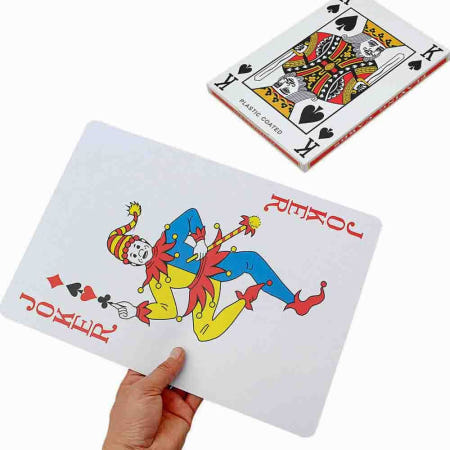 대형 포커 카드 25.8x37cm 조커 블랙잭 보드게임 코팅 바둑이