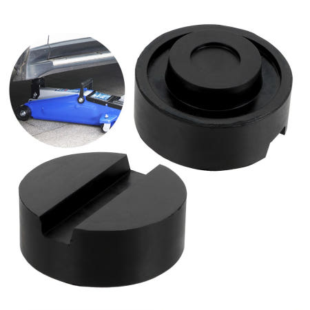 [해외]슬롯형 바닥 잭 패드 블랙 고무 자동차 잭 지지대 블록 자동차 제거 도구