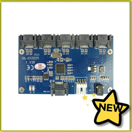 [해외]100% 호환 컨트롤러 확장 카드 1 ~ 5 포트 SATA 3.0 드라이브 어댑터 6Gbps PM 승수 IPFS