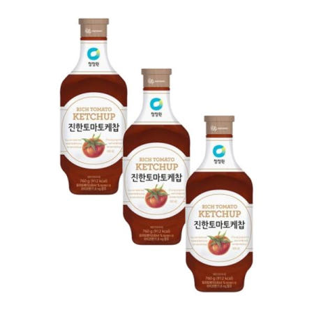 청정원 진한 토마토케찹 찍먹 샌드위치 감튀소스 760g 3개