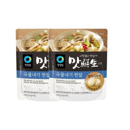 청정원 맛선생 멸치디포리 국물내기 한알 (25개입x2) 육수 요리초보 감칠맛 100g 2개