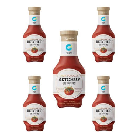 청정원 진한 토마토 케찹 5개 300g 토스트 브런치 찍먹 샌드위치 감튀소스