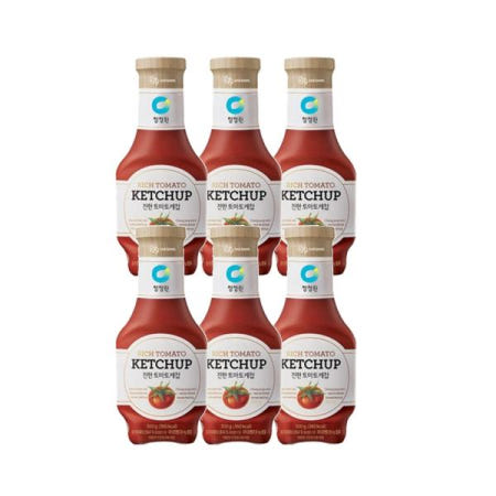 청정원 진한 토마토 케찹 300g 6개 찍먹 샌드위치 감튀소스 토스트 브런치