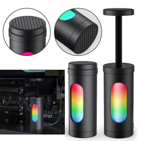 ARGB 그래픽 카드 GPU 홀더 내장 5V 동기화 라이트 마그네틱 수직 텔레스코픽 회전 거치대 스탠드 브래킷 데스크탑 PC 파우치 케이스용