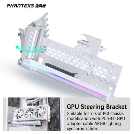 PHANTEKS GPUKT 4.0 ARGB 회전식 비디오 카드 브래킷 키트 PCIe 그래픽 어댑터 케이블 220mm 지원 시리즈
