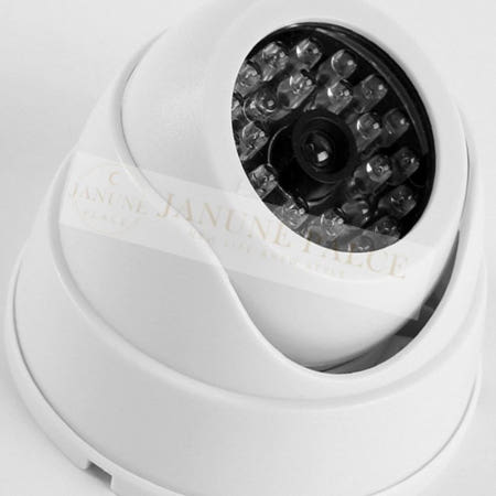 [룰루OEM]룰루 모형 CCTV 방범용 가짜 감시 카메라 돔카메라 화이트 도난방지 모조카메라