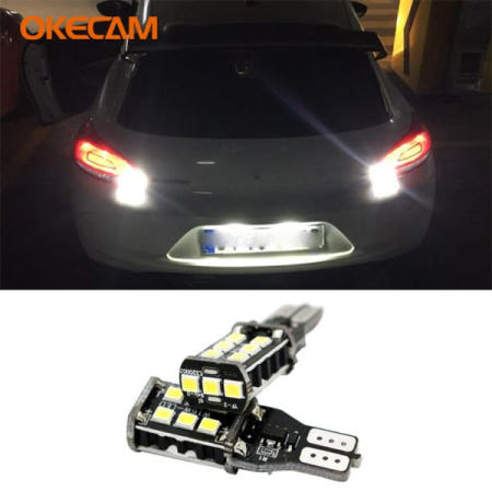 2x 높은 T15 W16W Canbus 오류 무료 LED 전구 Skoda Superb 용 VW Tiguan Sharan Scirocco 자동차 백업 역광