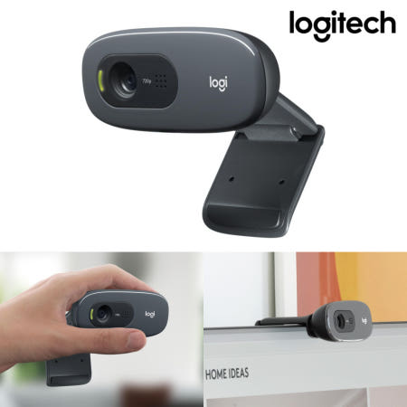 [해외]로지텍 C270 HD 720P 자동명암조절 노이즈캔슬링 마이크 웹캠