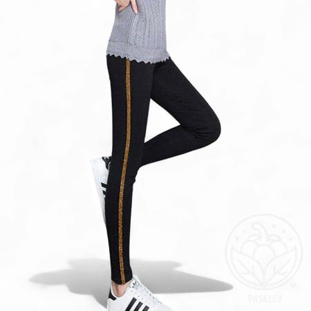 [봄봄이네 협력사]파샐리 고급9부레깅스 골드라인세련레깅스 하이웨스트 9부 S 골드