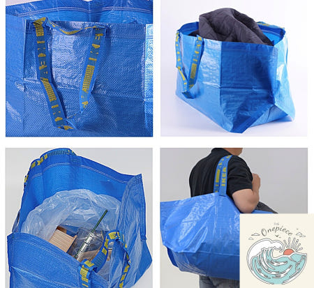 [MugiwaraOEM]나미상점 이케아 프락타 장바구니 블루 다용도 빨래 대형타포린가방 블루색상