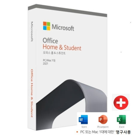 한국정품  마이크로소프트 MS Office 2021홈앤스튜던트 PKC MS 오피스 워드 엑셀 파워포인트 영구 사용