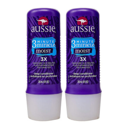 [해외]Aussie 어씨 3 미니트 미라클 모이스트 딥 트리트먼트 모발 영양 236ml 2개