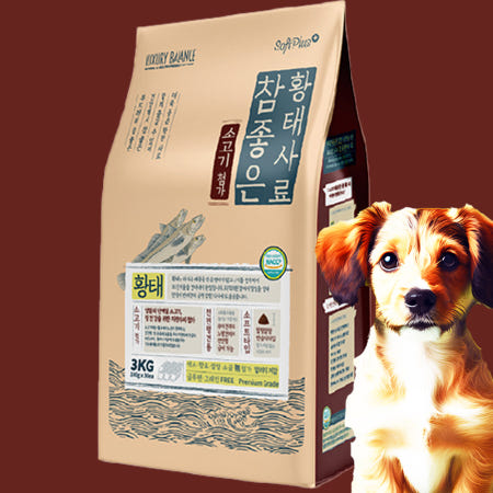 럭셔리발란스 소프트플러스 참좋은 사료 황태+소고기, 3kg, 1개