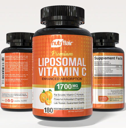 [해외]뉴트리플레어 리포솜 비타민 C 1700mg 180정 리포소말 Vitamin C