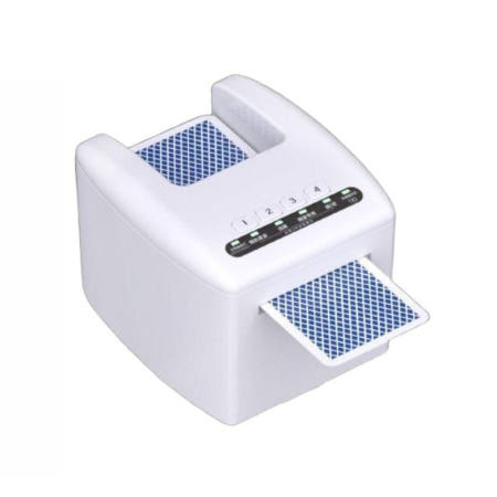 [해외]카드 셔플기계 자동 전동 분배기 딜러 포커 바카라 게임 화이트카드세트2개포함-카드셔플기능