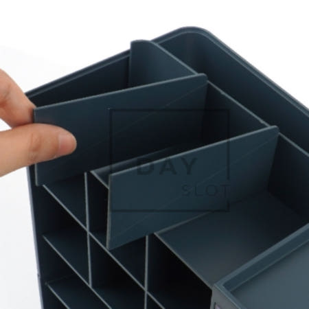 [트렌디프레소협력사]데이슬롯 시스맥스 하이브스택 전용 파티션 칸막이 다용도수납통 데스크오거나이져 사각수납함