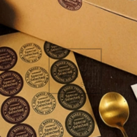 [트렌디프레소협력사]데이슬롯 JUST BAKED 빵포장스티커 수제베이커리 제빵 빵집