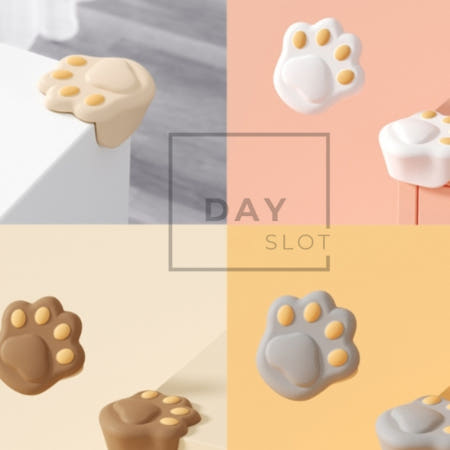 [트렌디프레소협력사]데이슬롯 고양이발 모서리보호 쿠션 코너가드 유아모서리보호대 유아안전가드