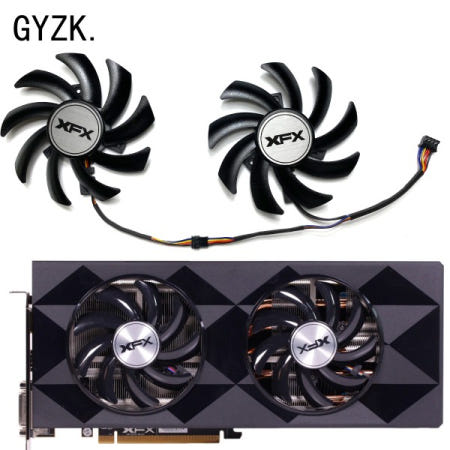 블랙 울프 인터넷 카페 에디션 그래픽 교체 팬 XFX R9-280X 390 용 신제품