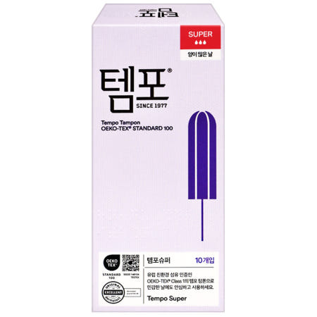 동아제약 템포 슈퍼 10입 체내형 생리대