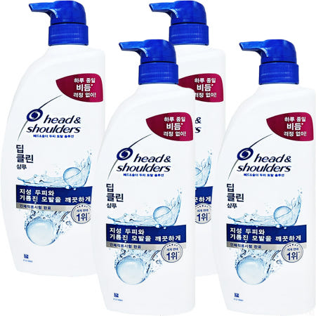 헤드앤숄더 딥 클린 샴푸 850ml(신형) x 4개