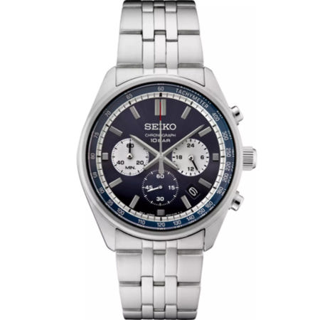 [해외]세이코 SEIKO 남성 손목시계 SSB427P1 크로노그래프 청판 블루 메탈밴드 패션 워치