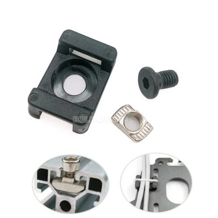 케이블 새들 타이 홀더 팩 V 슬롯 T 알루미늄 프로파일 및 장착 플레이트 50 개/로트