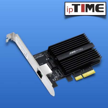 ipTIME PX10G2 PCI-E 10 기가비트 유선 랜카드 랜 어댑터 데스크탑 인터넷