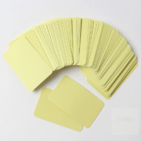 [지니걸즈OEM]지니걸즈 컬러 양면 단어카드 100매x2세트(옐로우) 메모지 미니스크립트 영어공부 영어게임