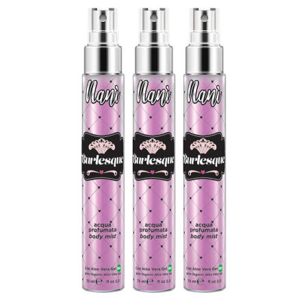 [해외]수아레즈 나니 바디 워터 버레스크 우먼스 퍼퓸 75ml 3팩 SUAREZ NANI Body Water BURLESQUE Women's