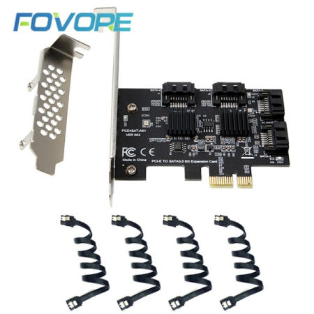 PCI e 카드 어댑터 익스프레스-SATA3.0 변환기 4 포트 III 6G 확장 컨트롤러 IPFS