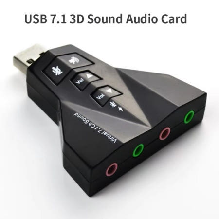 항공기 모양의 사운드 카드 외부 USB 가상 7.1 독립 데스크탑 컴퓨터 노트북 드라이버 무료