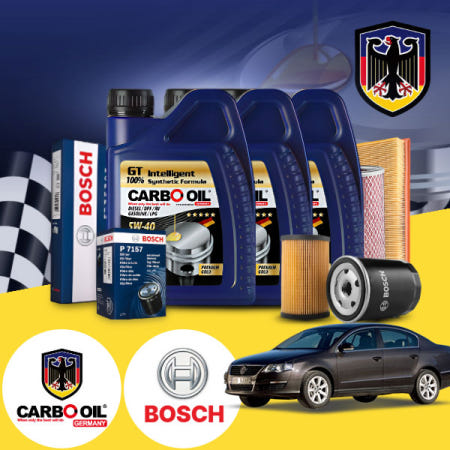 [자체제작]폭스바겐 파사트 6세대 2.0TDI (CBA) 디젤 카보 골드 5W40 C3 엔진오일필터세트 5L iter