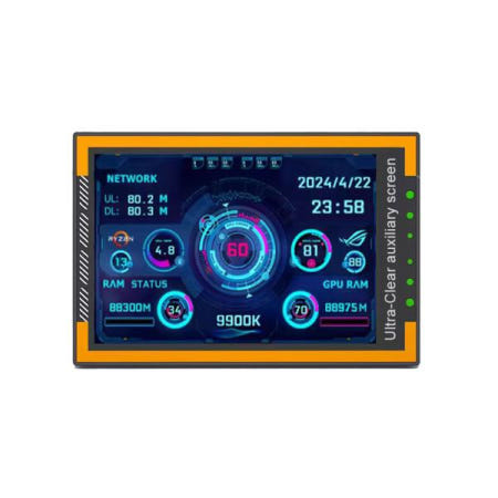 Angitu 컴퓨터 서브 스크린 IPS 전체 보기 USB-C 케이스 상태 모니터링 무료 AIDA 3.5 인치