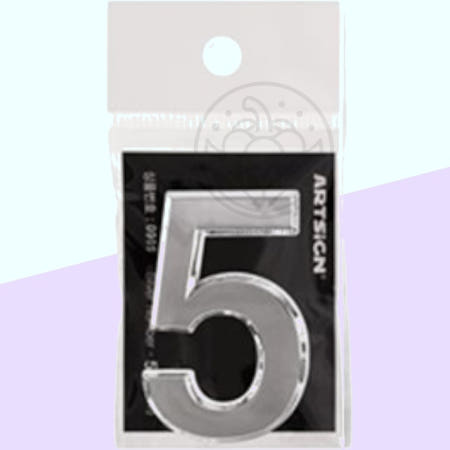 [봄봄이네 협력사]파샐리 고급메탈숫자 주소표기판 주택번호판 숫자5 은색 50