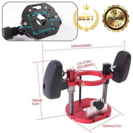 트리밍 기계 플런지 라우터 베이스 지지대 데스크탑 리프트 목공 작업대 밀링 홈 슬롯 직경 65mm