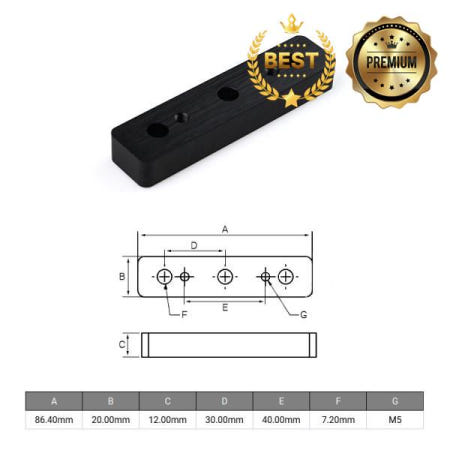 3D 프린터용 알루미늄 합금 스페이서 블록 오픈 빌드 OX CNC 기계 부품 V 슬롯 갠트리 플레이트 2 개/로트