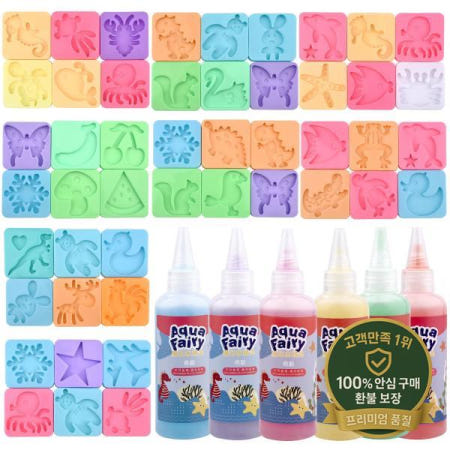 100ML DIY 요정 매직 워터 엘프 오션 몰드 동반자 어린이를위한 3D 수제 키트 아쿠아 젤 장난감 수공예 교육 완구