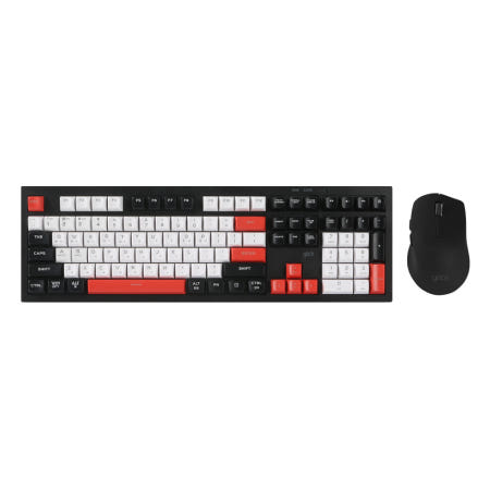 지클릭커 오피스프로 WMK50 사일런스 M 무소음 무선 블루투스 108 키보드 마우스 세트 Poker Green