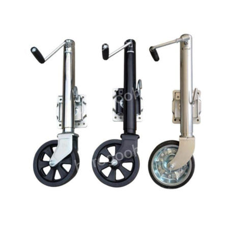 [바로구해][해외]아웃트리거 견인 운반기 바퀴 카라반트레일러 RV 요트 부속 잭 브래킷 가이드 휠-아연 도금 블랙