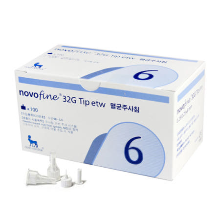 노보파인 펜니들 인슐린 주사기 주사침 삭센다 주사 바늘 32G 6mm 100개