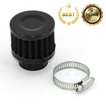 25mm 자동차 오토바이 에어 필터 클립 온 원형 차가운 공기 흡입 키트 크랭크 케이스 브리더 부품 액세서리