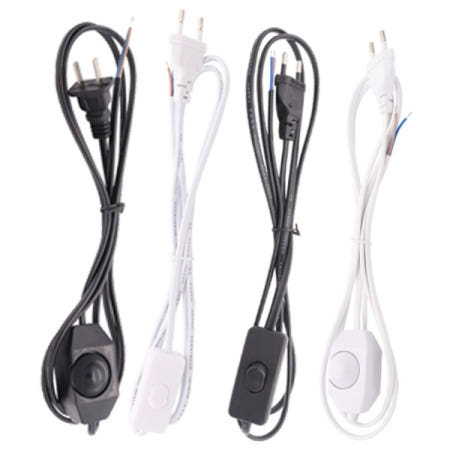 [해외]유럽 ??303 온라인 조광기 스위치 미국 EU 확장 AC 전원 코드 데스크탑 LED 조명 스트립 배선 케이블 1.8m 흰색 검정색