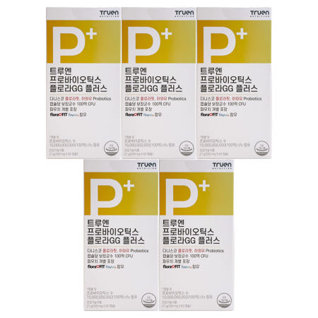 트루엔 프로바이오틱스 플로라GG 플러스 350mg x 60캡슐 5개